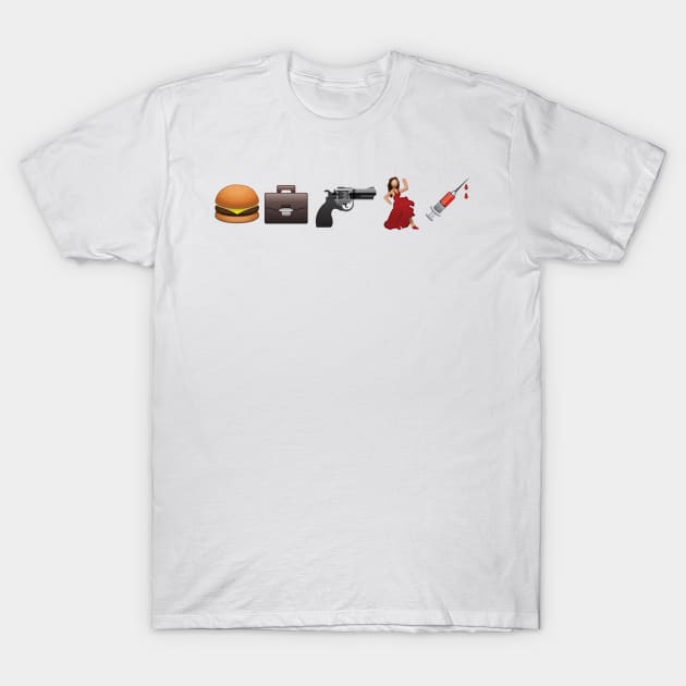 Emoji Pulp Fiction T-Shirt by Alisterny